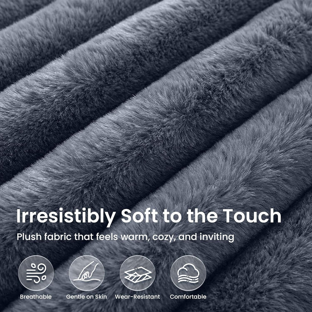Giant Bean Bag Chair for Adults, Fluffy Supportive Boneless Lounge Sofa Chair, Superior Large Reading Floor Stuffed Sofa Bed, Oversized Accent Comfy Couch for Living Room, Bedroom, Study, Dorm (Grey)