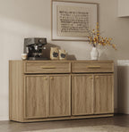SICOTAS Buffet Cabinet with Storage Tall Modern Accent Storage Cabinet with Doors and Shelves 60 inch Wide Wooden Sideboard Credenza Buffets Console Table Coffee Bar for Kitchen Dining Living Room