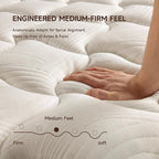Queen mattress 12 inch,Queen Size Mattresses in a Box,Memory Foam Hybrid Mattress,with Individual Pocket Spring for Motion Isolation &Lumbar Support & Pressure Relief,Fiberglass-Free,Medium Firm