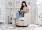 Delta Children Blair Slim Nursery Glider Swivel Rocker Chair, Cream