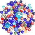 SallyFashion 85PCS Galaxy Glass Marbles, Assorted Sizes Marble Bulk Canicas for Kids Learning Games