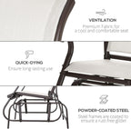 Outdoor Double-Seat Glider Bench for Patio and Balcony