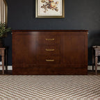 AFI, Charleston Queen Wood Murphy Bed Chest with 6" Mattress, Walnut