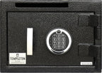 T861 Compact Depository Drop Safe With Electronic Multi-User Keypad Combination Lock with Key Backup, Black, .57 CBF Capacity