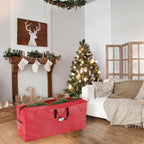 Christmas Tree Storage Bag - Waterproof Bag Holds 9-Foot Artificial Trees, Holiday Decorations, Inflatables, Garland, and More by Elf Stor (Red)