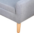 Qaba 2-Seat Kids Sofa, Toddler Sofa Couch, Linen-Like Fabric and Wooden Frame Sofa Chair for Ages 3-7, 11" High Seat, Gray