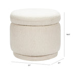 Babyletto Enoki Storage Ottoman in Ivory Boucle, Greenguard Gold and CertiPUR-US Certified