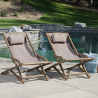 Beach Sling Chair Grey(Set of 2)