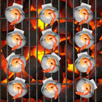 Outset Grillable Shells, All Purpose Grillable Stainless Steel Sea Shells, Set of 12