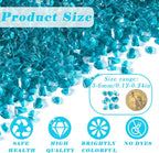 QINJIEJIE Turquoise Crushed Glass for Resin Art Broken Glass Gravel for Vase Fillers for Crafts Home Decor 3-6mm Turquoise Crushed Decor Aquarium Stones 0.85LB