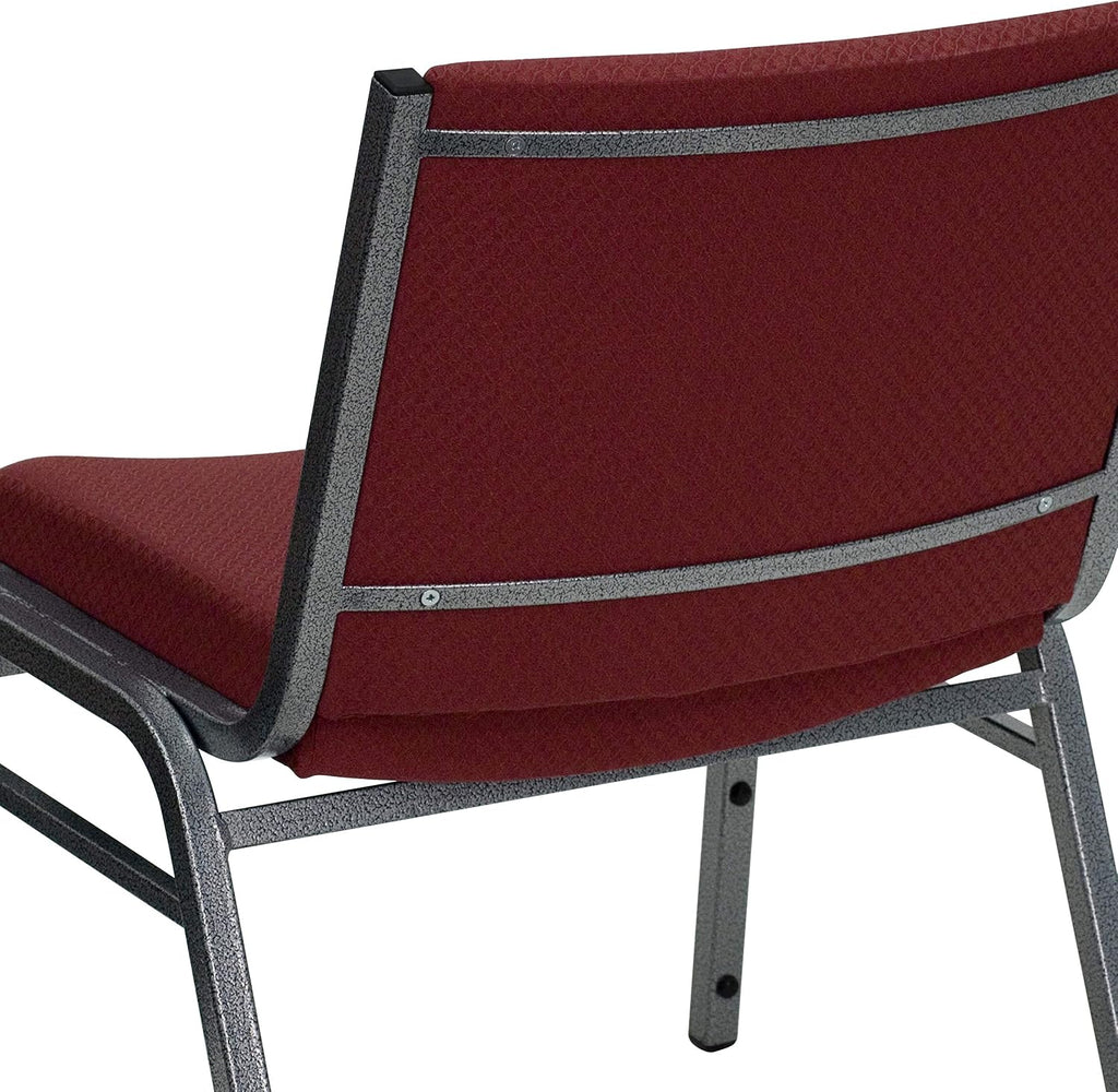 Flash Furniture 4 Pk. HERCULES Series Big & Tall 1000 lb. Rated Burgundy Fabric Stack Chair