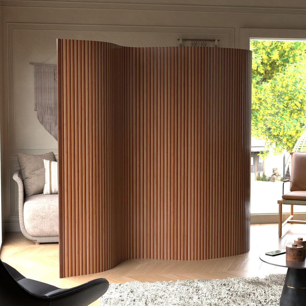 6 ft. Tall Bamboo Wave Screen - Triple Espresso