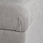 Homepop Home Decor | Tufted Ainsley Button Storage Ottoman Bench with Hinged Lid | Ottoman Bench with Storage for Living Room & Bedroom, Grey