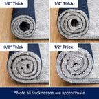 RUGPADUSA - Eco-Complete - 4'x6' - 1/4" Thick - Premiere Felt and Rubber Non-Slip Rug Pad, Made in USA, Low VOCs, 5-Year Warranty