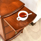 Vintage End Side Table with Slide-Out Tray and 3 Storage Drawers, Sofa Side Table for Small Space, Beside Table for Living Room, 13”W x 22”L x 22.6”H,No-Tools Assembly, Beeswax BG-A1569-MG