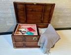 Steamer Trunk Hope Chest for Blankets, Amish Hand-Crafted in USA Maple, 36" Large Blanket Storage Trunks Bedroom Trunk or Blanket Trunk w/Cedar Tray & Brass Lock