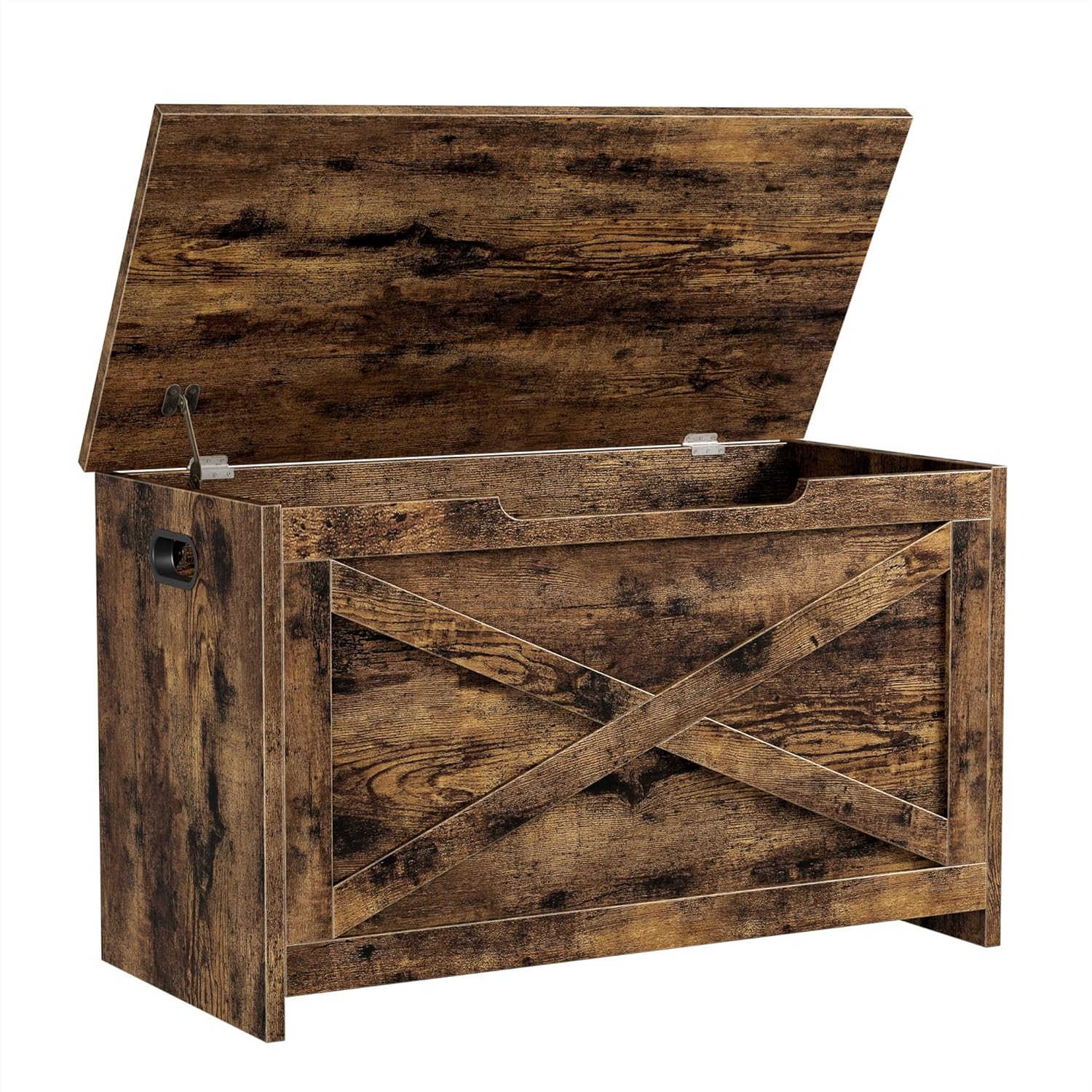 GAOMON Storage Chest, Storage Bench with Safety Hinge, Farmhouse Style Wooden Trunk for Entryway, Bedroom, Living Room, Retro
