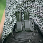 OWB Double Mag Pouch for 1911, Sig P220, Springfield XDS, & More - USA Made - Total Eclipse Double Mag Pouch by Blade-Tech Holsters