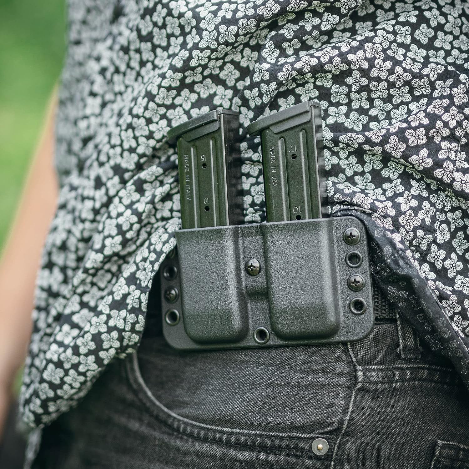 OWB Double Mag Pouch for 1911, Sig P220, Springfield XDS, & More - USA Made - Total Eclipse Double Mag Pouch by Blade-Tech Holsters