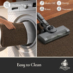 Dirt Trapper Door Mat 24"x 36", Non Slip Washable Doormat, Stain Resist and Absorbent Welcome Mat, Dog Door Mats,Low Profile Entrance Floor Mats for Front Back Door,Brown