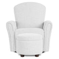 Evolur Vienna Swivel Glider in Fog Grey, Made from Sturdy and Sustainable FSC-Certified Wood, Easy to Assemble and Maintain, Features 360° Swivel Motion, Glider for Nursery