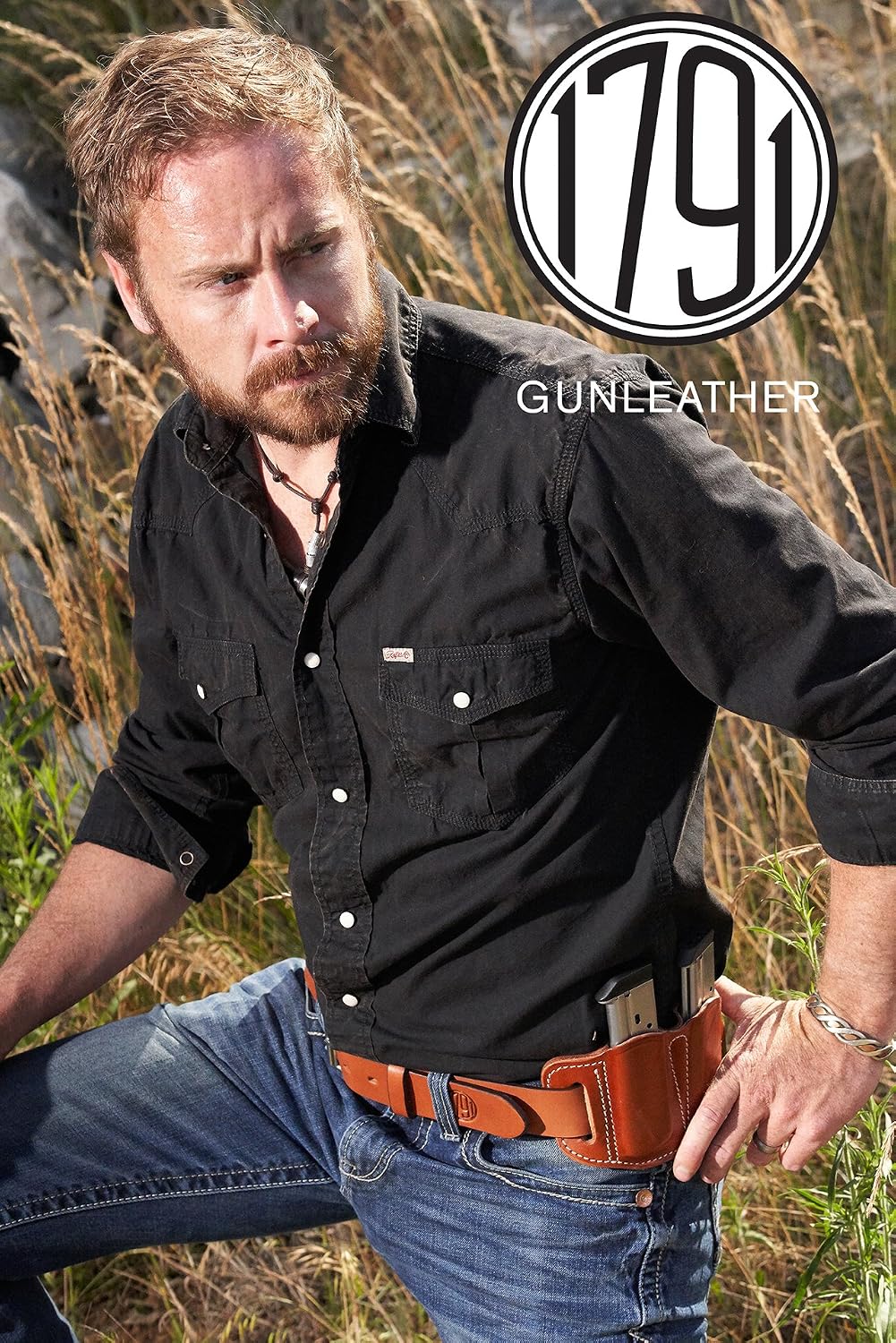 1791 Gunleather Mag Holster 2.1 - Double Mag Pouch for Single Stack Magazines, OWB Magazine Pouch for Belts