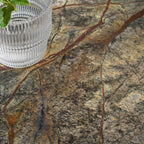 SAFAVIEH Couture Collection – Danny Green & Brown Stacked Round Marble Accent Table, Fully Assembled (SFV5766B)