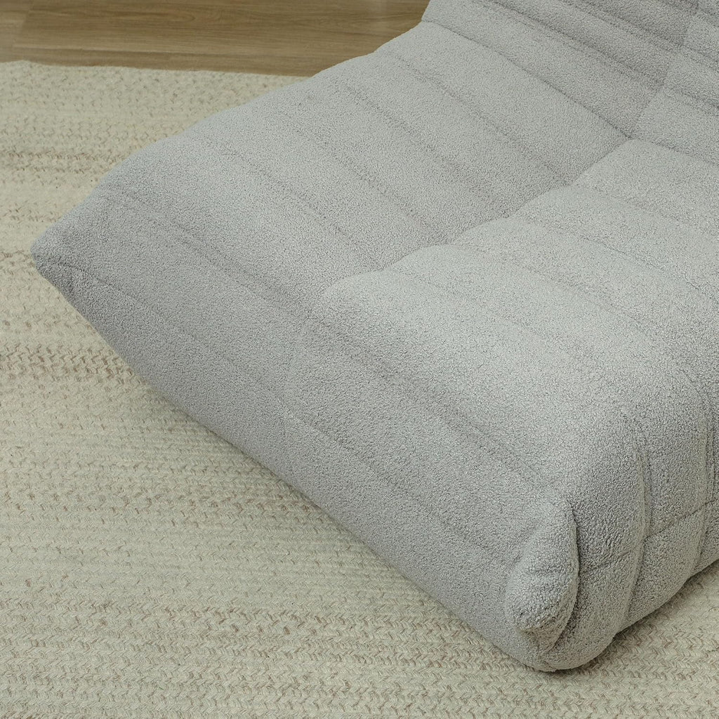 HOMCOM Bean Bag Chair for Adults, Giant Fireside Chair, Light Gray | Lazy Sofa, Bean Bag Sofa, High Density Comfortable Foam, Living Room, Bedroom