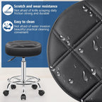 Brick Attic Rolling Stool with Wheels, PU Leather Small Office Chair with Foot Rest,Versatile Adjustable Swivel Stool for Tattoo Massage Salon Spa Teach Medical Facial Office Home Work Kitchen