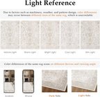 PureCozy 8x10 Washable Neutral Area Rug Beige Vintage Large Carpet for Living Room Non-Slip Low Pile Retro Floral Farmhouse Accent Throw Rugs for Bedroom Office Nursery Dorm Dining Room