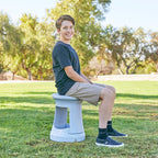 ECR4Kids Active Storage Wobble Stool, 18in Seat Height, Childrens Furniture, Light Grey