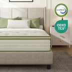 Queen Mattress, 12 Inch Medium Firm Hybrid Mattress in a Box, Motion Isolation, Reinforced Edge Support, Fiberglass-Free, Pressure Relief, CertiPUR-US Certified