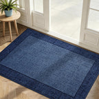 Dirt Trapper Door Mat 32"x 48", Non Slip Washable Doormat, Stain Resist and Absorbent Welcome Mat, Floor Mats,Low Profile Entrance Dog Door Mats for Front Back Door,Blue