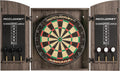 Accudart Armada Bristle Dartboard Cabinet Set – Official 18” Sisal Board, Self‑Healing Fibers, Grey Wood Cabinet, Round Spider Wires, Rotating Number Ring – Includes Steel‑Tip Darts