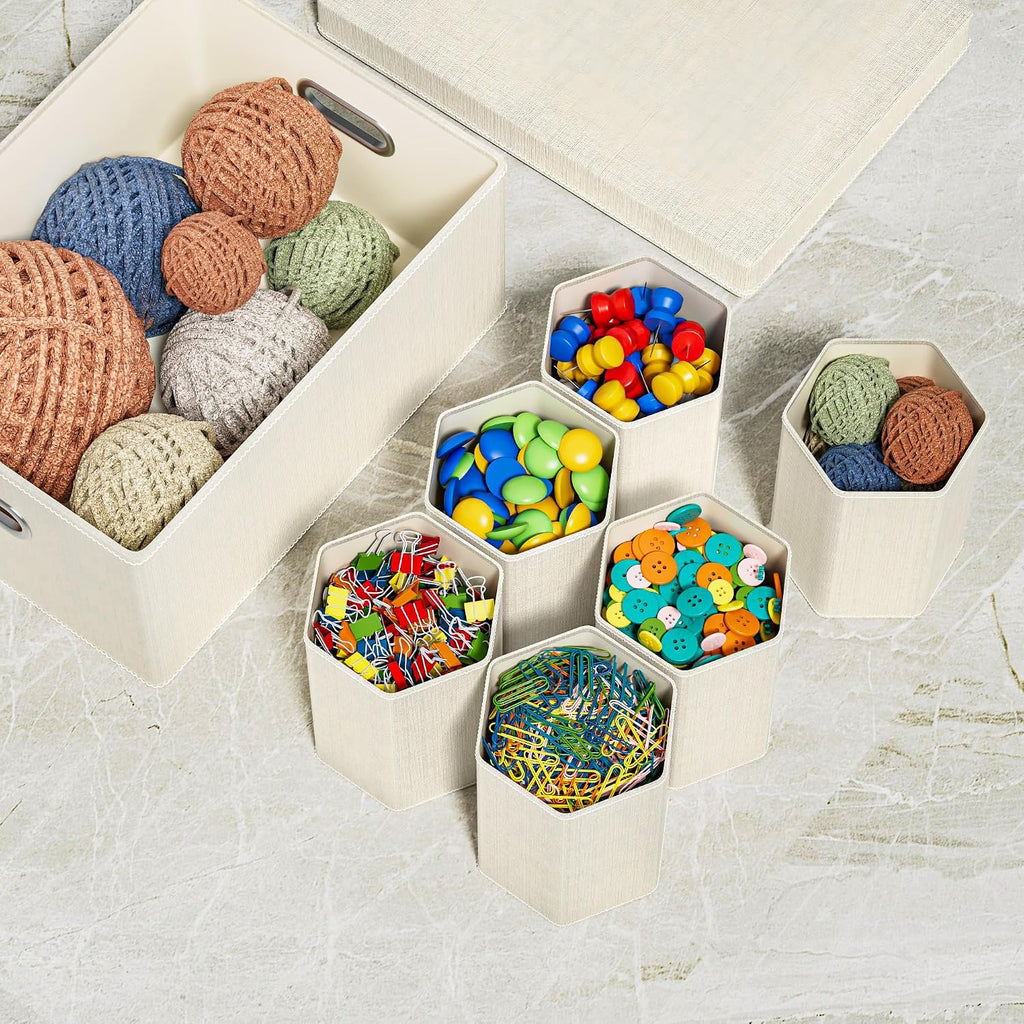 Aokeyee Marker Organizer Storage Box With Lids, Craft Organizers and Storage, Multipurpose Stackable Storage Containers For Organizing Tool, Art Supply, Crayon