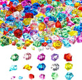 Nuanchu 1140 Pcs Fake Gems Mixed Sizes Fake Ice Cubes Acrylic Crushed Rocks Jewels Plastic Diamonds Crafting Vase Filler for Wedding Birthday Adventure Party Decorations Table Scatters (Multicolor)