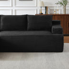 96" L Shaped Cloud Sectional Couch with Chaise, Deep Seat Modular Sectional Sofa Corduroy Memory Foam Sofa Boneless Couches for Living Room Bedroom, No Assembly Required | Breathable material
