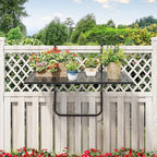 Tangkula Balcony Railing Table, Outdoor Folding Hanging Table with Metal Frame, Space-Saving Bar Serving Table Fits Railings Up to 2.4” Thick for Patio, Porch, Deck