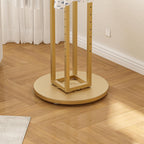 HKaikzo 360° Gold Rotating Coat Rack, Heavy Duty Metal Garment Rack Height-adjustable, Suitable for Both Adults and Children, Freestanding Clothing Rack for Hanging Clothes, for Bedroom, Retail Store