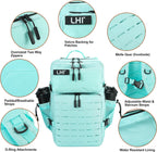 LHI Tactical Military Backpack for Men 25L/45L Large Molle Army Assault Pack 3 Day Hiking Rucksack With Bottle Holder