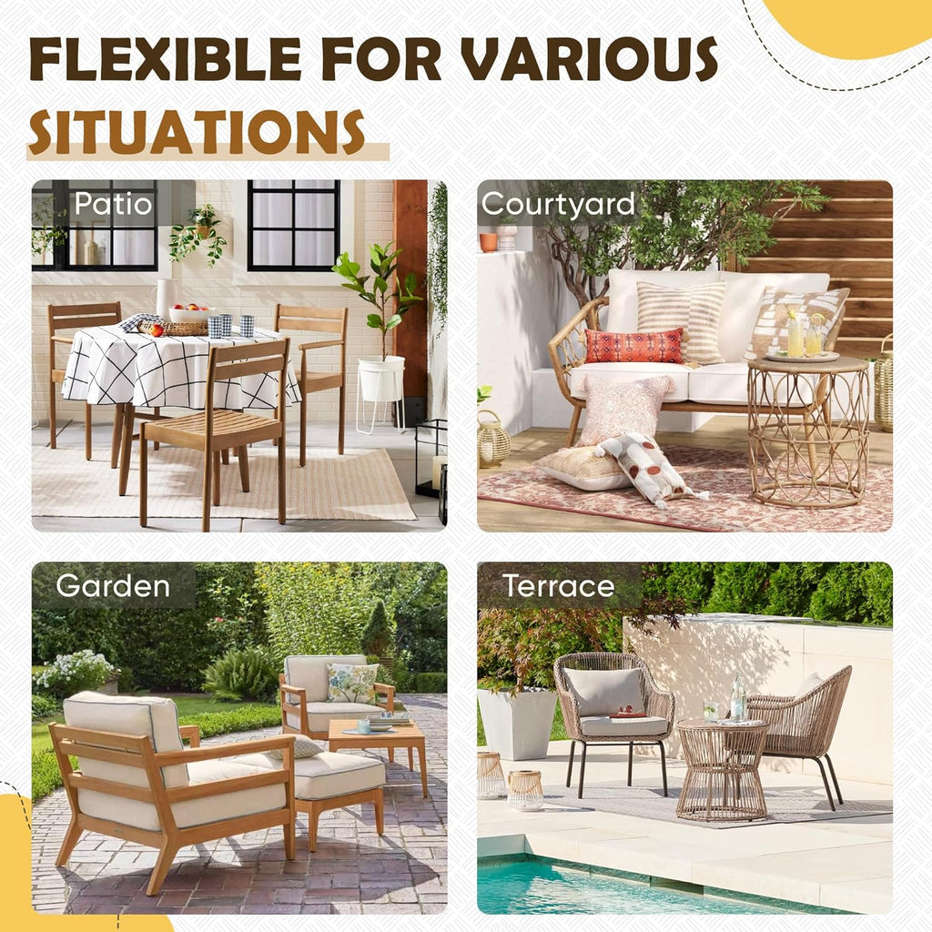 Greesum Outdoor Plastic Rocking Chair Set of 2, Patio Rocking Chair for Outside, Waterproof & Rust-Proof, Supports 300 lbs, Suitable for Garden Lawn Front Porch Poolside – White