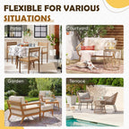 Greesum Outdoor Plastic Rocking Chair Set of 2, Patio Rocking Chair for Outside, Waterproof & Rust-Proof, Supports 300 lbs, Suitable for Garden Lawn Front Porch Poolside – White