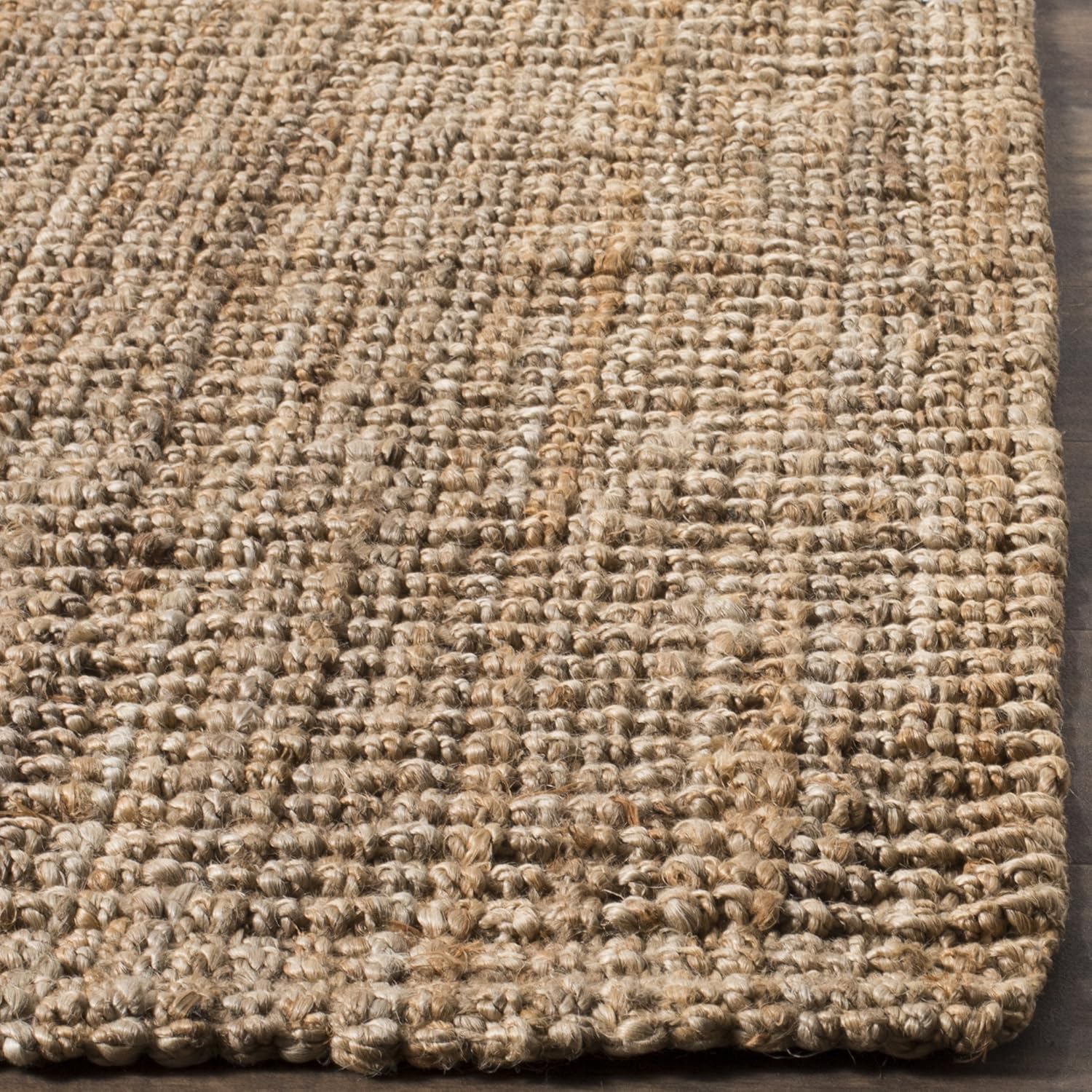 SAFAVIEH Natural Fiber Collection Runner Rug - 2'6" x 8', Natural Brown, Handmade Jute, Farmhouse Style, Chunky Textured Thick Pile (NF447A)