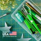 IRIS USA Clear Storage Cases, 6-Pack, |Made in USA|, Plastic Bead Organizing Containers with Snap Lid for Arts, Crafts, Ephemera, Stickers, & Dance Cheer, Clear - Medium