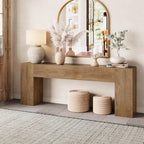 Epecoya Extra Long Console Tables for Entryway 86-Inch, Farmhouse Couch Table Behind Sofa Wooden, Modern Entryway Table for Entrance, Hallway, Living Room, Apartment, Natural Oak Brown