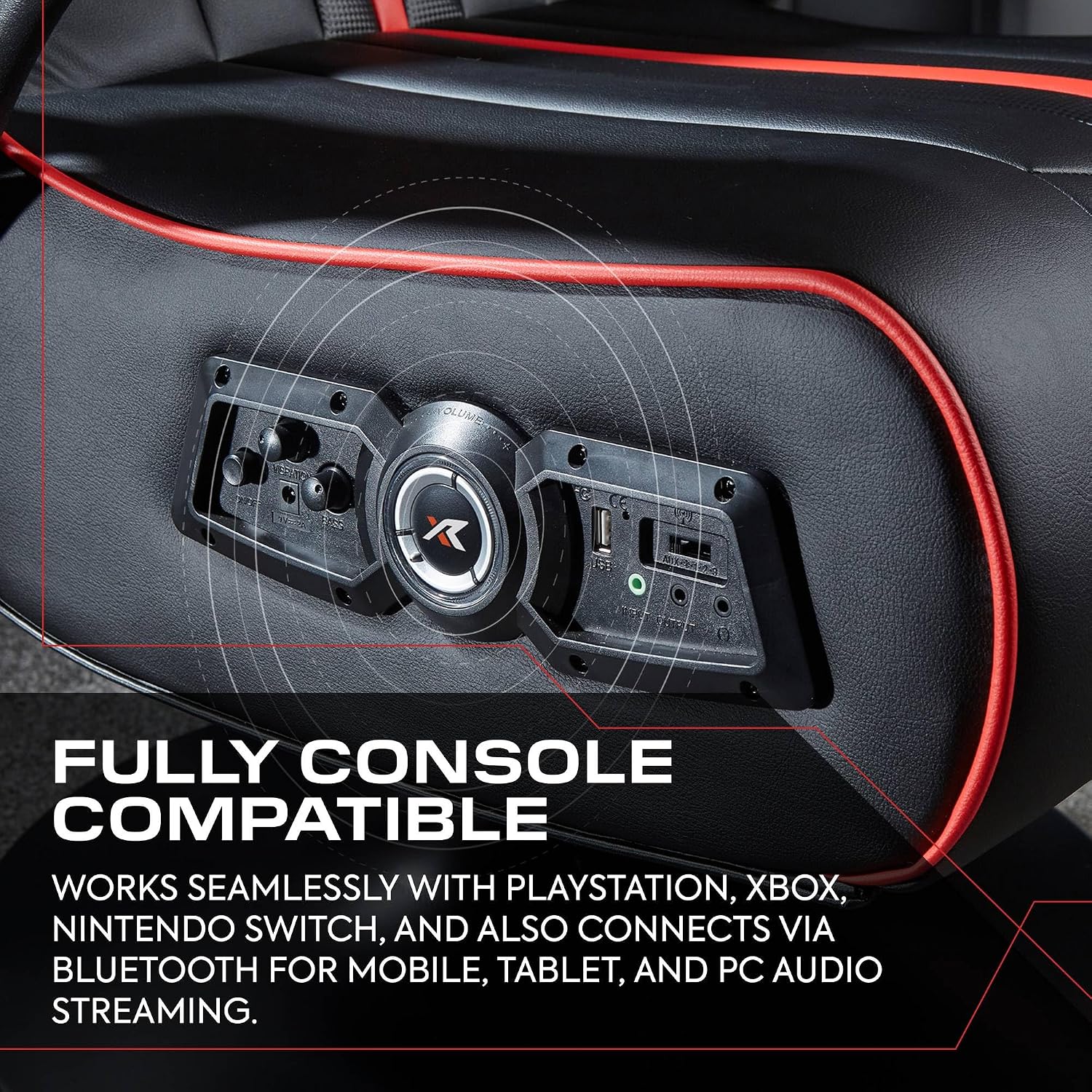 Torque 2.1 Audio Console Gaming Chair - Black / Red
