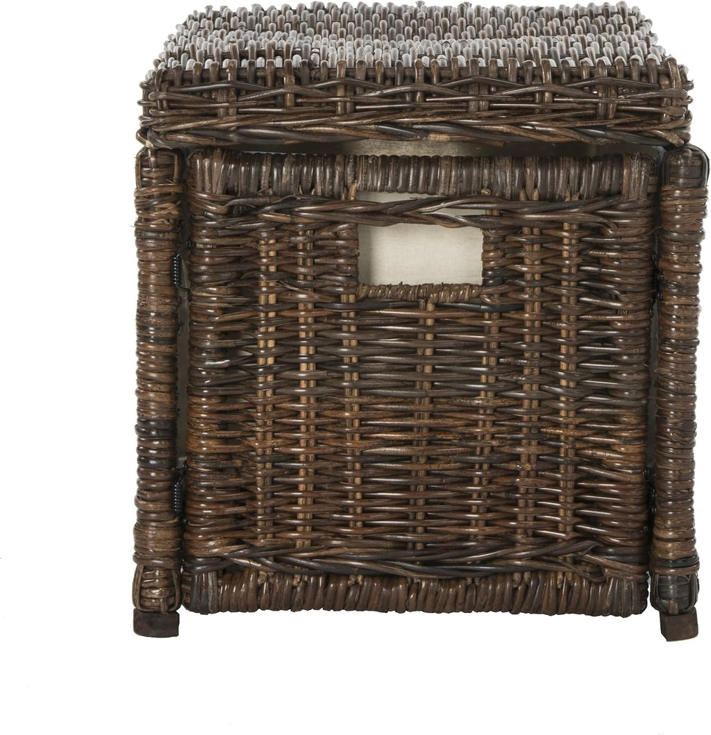 happimess HPM9002A Elijah 30" Wicker Storage Trunk, Collapsible for flat storage, Rattan-Sarang Buaya, Coastal for Office, Dorm Room-LivingRoom, Bedroom, Dining Room, Brown