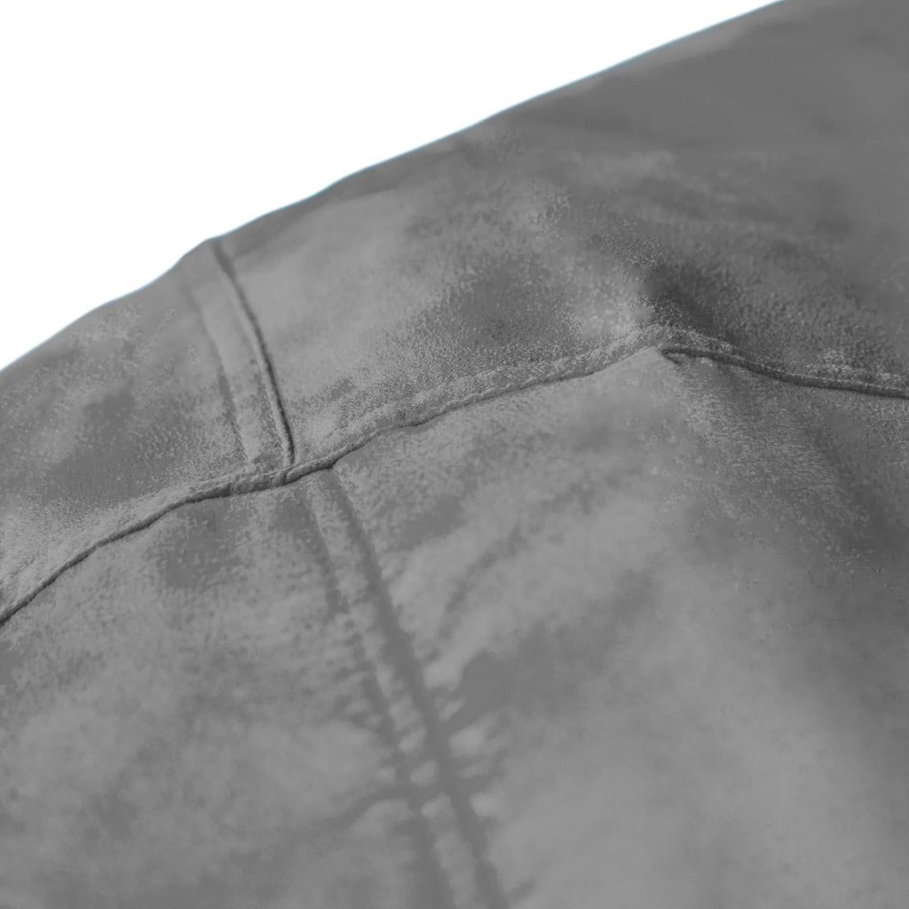 Lumaland Luxurious 3ft Medium Bean Bag Chair with Microsuede Cover - Soft, Foam Filling, Washable Bean Bag Sofa for Adults, Teenagers, Kids, Pets - Sack Chair for Living Room, Bedroom - Dark Grey