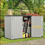 Mrosaa Large Outdoor Storage Box,Resin Sheds&Outdoor Storage Waterproof/Lockable,Outdoor Storage Cabinets for Balcony,Garage,Backyard (37Cu.ft-Pale Grey)