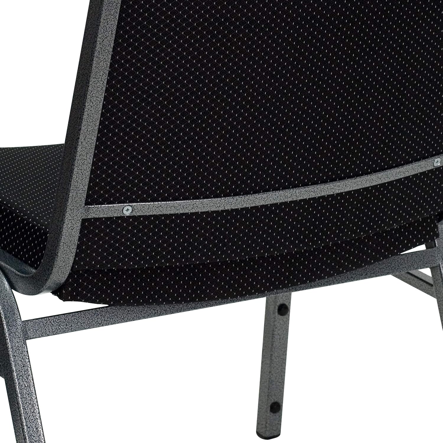 EMMA + OLIVER Big & Tall 1000 lb. Rated Black Fabric Stack Chair